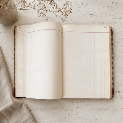 Antique Accounting Journal Ledger, c.1900