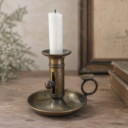 Antique Brass Adjustable Chamberstick | c. 1850–1880