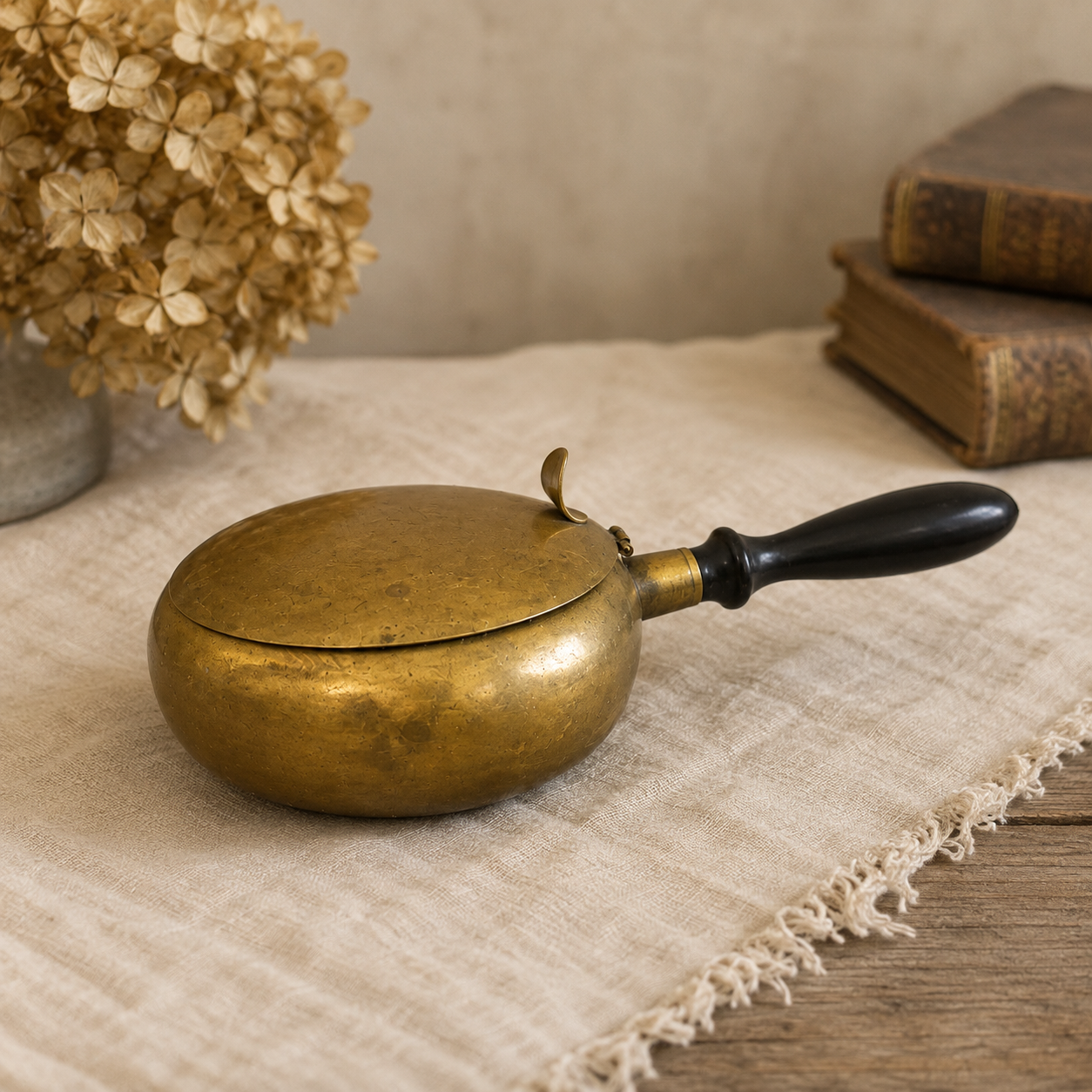 Vintage English Brass Silent Butler