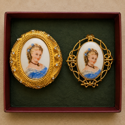 Edgar Berebi “Little Pleasures” Limited Edition Trinket Box & Brooch Set