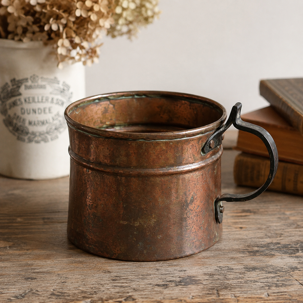 Antique Copper Measure with Wrought Iron Handle | c.1880–1920