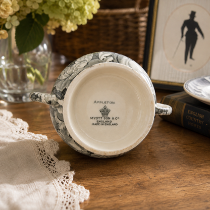 Vintage Myott Son & Co. “Appleton” Covered Sugar Bowl | England, c.1930s–40s