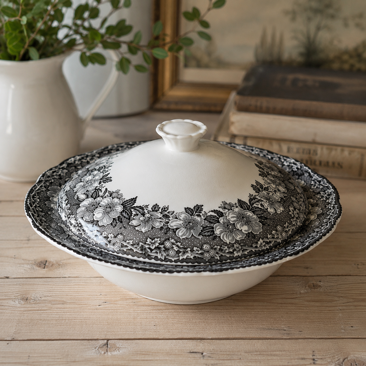Vintage Enoch Wedgwood “Malverne” Covered Serving Dish