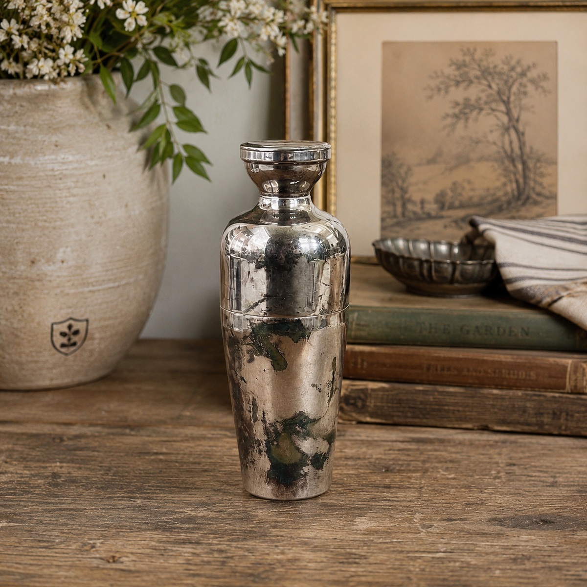 Antique Napier Silver-Plated Personal Cocktail Shaker, c. 1930s
