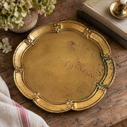 Vintage Italian Sezzatini Gilt Tray