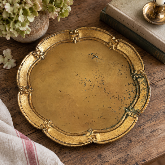 Vintage Italian Sezzatini Gilt Tray
