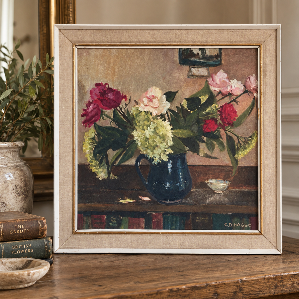 Vintage Floral Still Life — Signed
