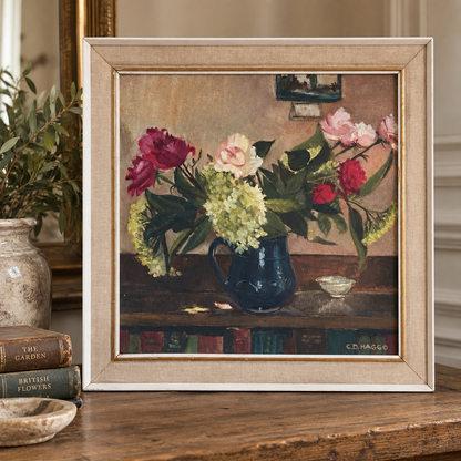 Vintage Floral Still Life — Signed
