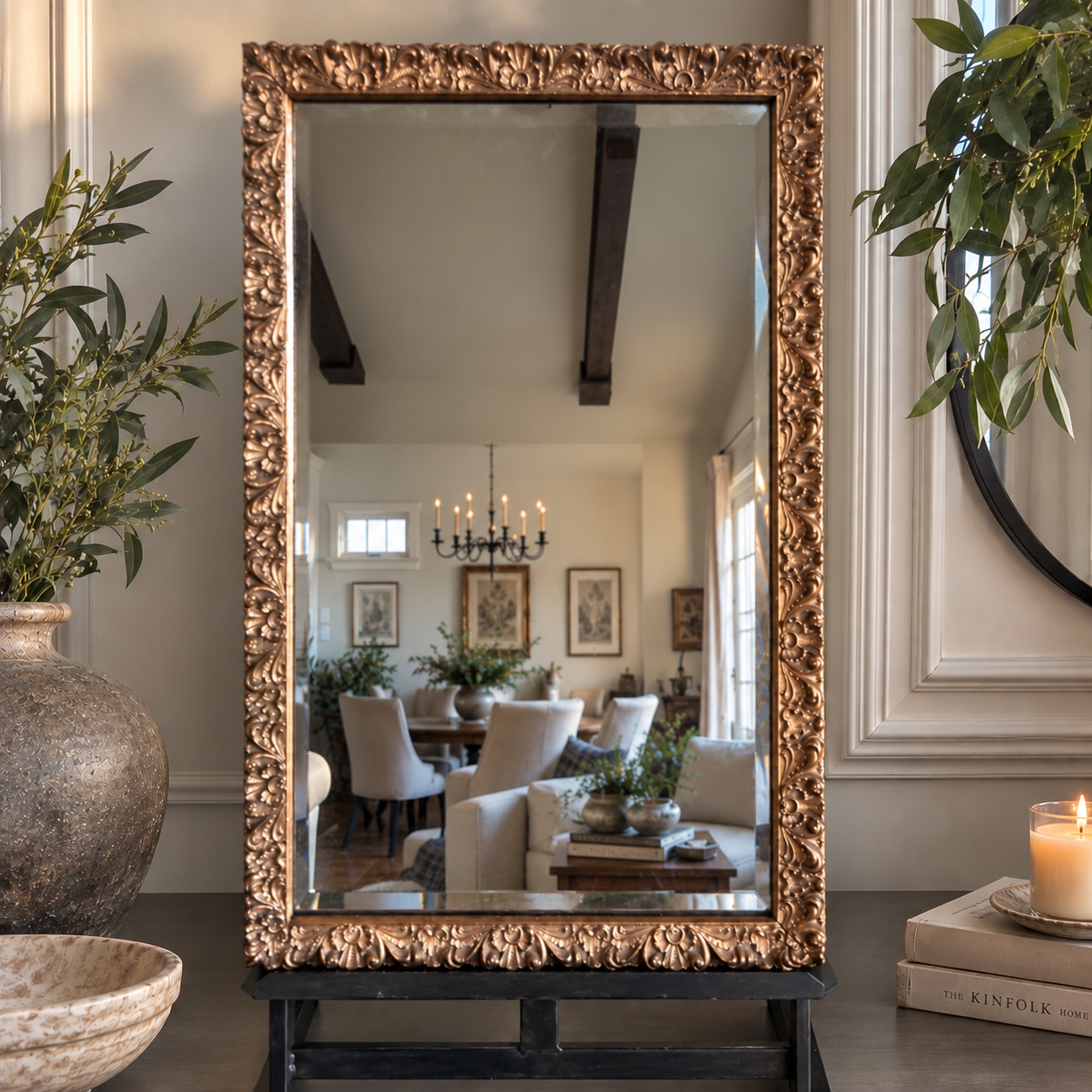 Vintage European Gilt Framed Mirror