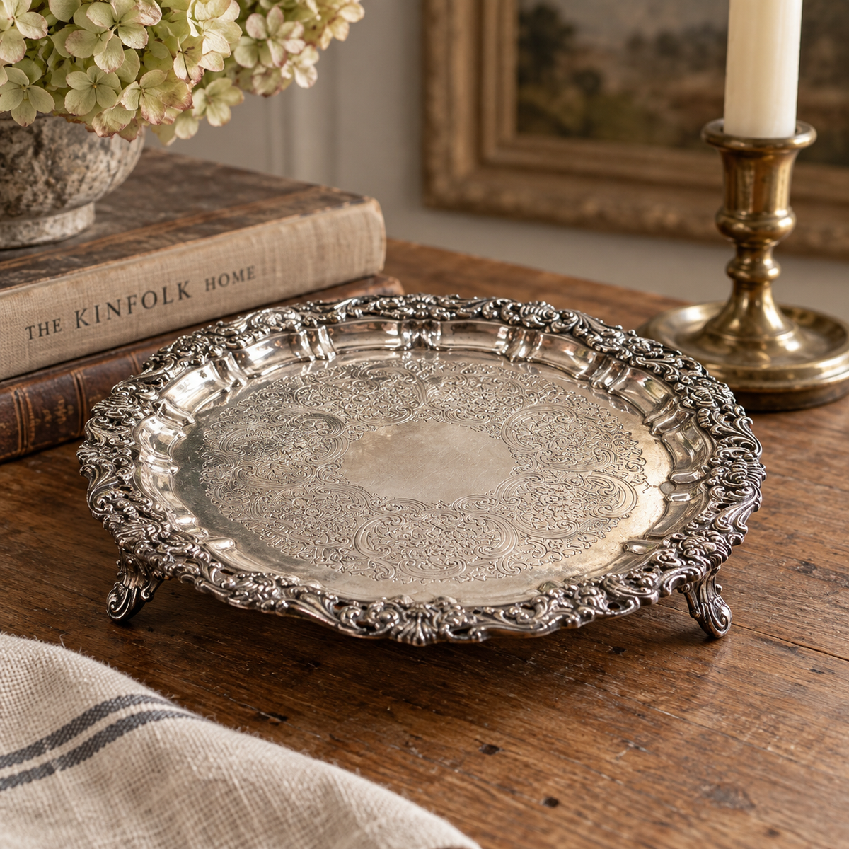 Antique Ellis Bros. Silver-Plated Salver | Toronto, Canada | c.1920s–30s
