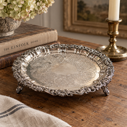 Antique Ellis Bros. Silver-Plated Salver | Toronto, Canada | c.1920s–30s