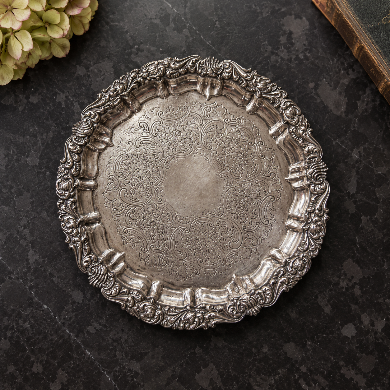 Antique Ellis Bros. Silver-Plated Salver | Toronto, Canada | c.1920s–30s