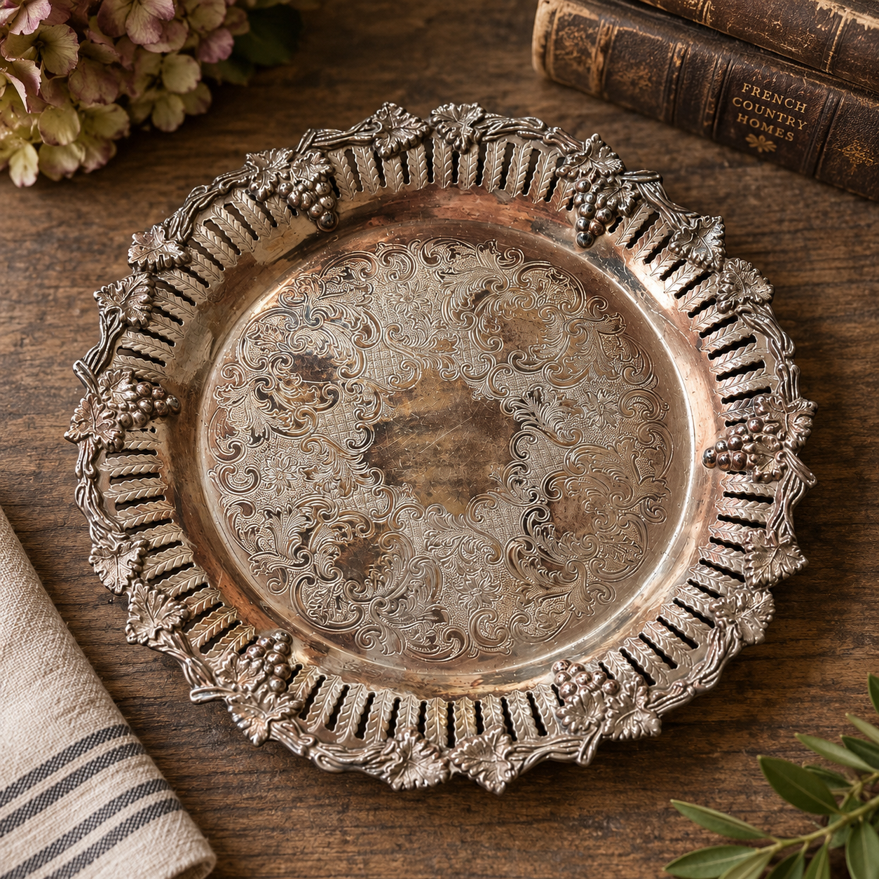 Vintage Sheffield Reproduction Copper Tray