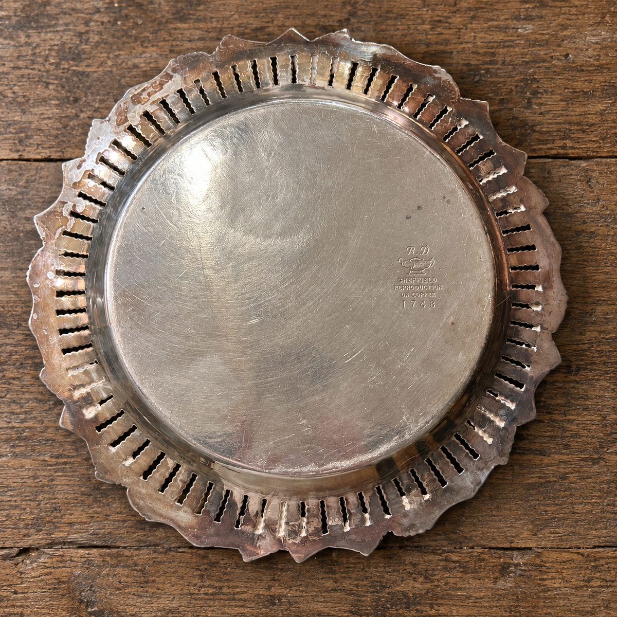 Vintage Sheffield Reproduction Copper Tray