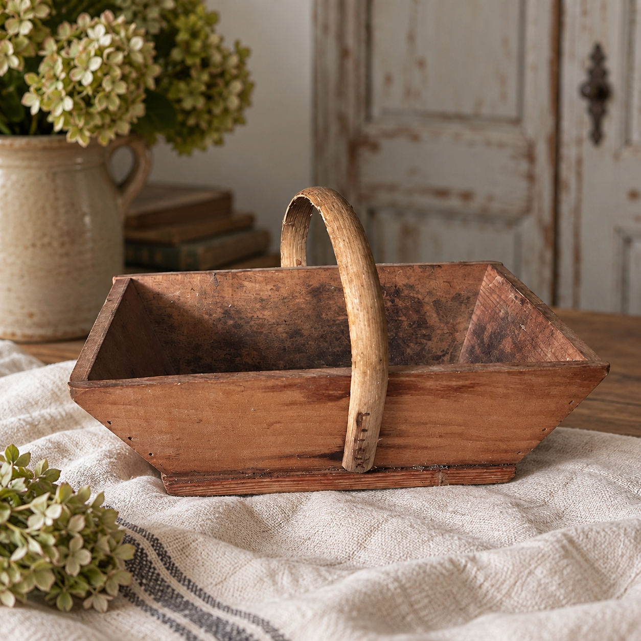 Vintage French Wooden Trugs — Sold Separately