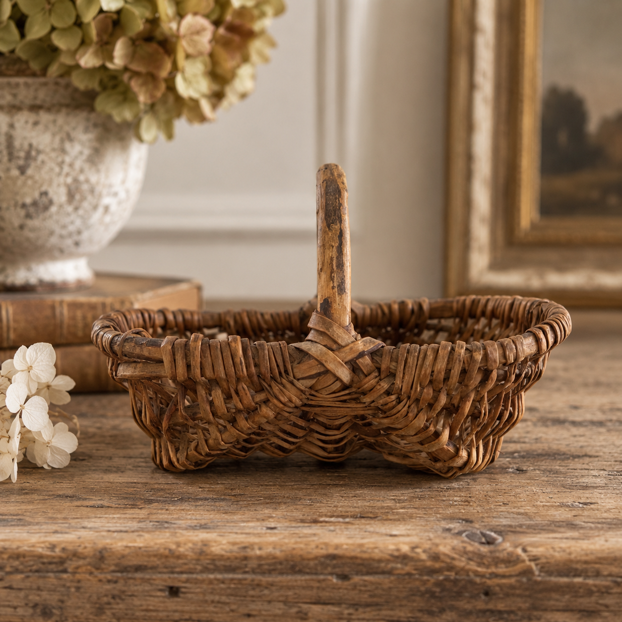 Vintage French Petite Berry Basket