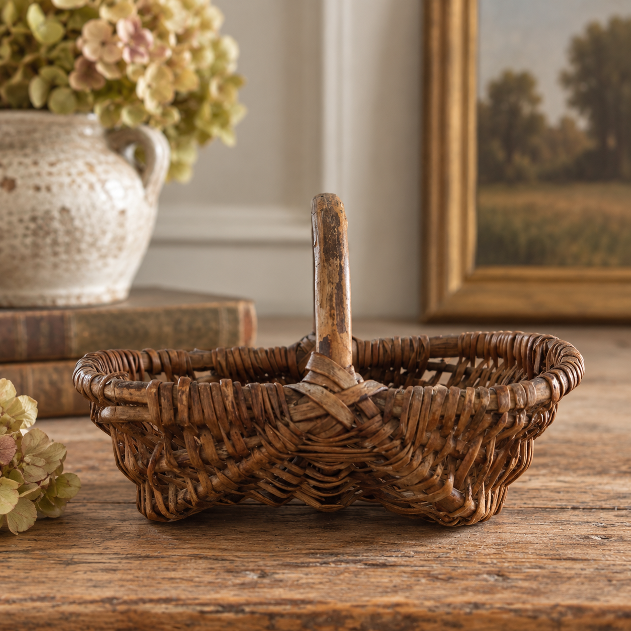 Vintage French Petite Berry Basket