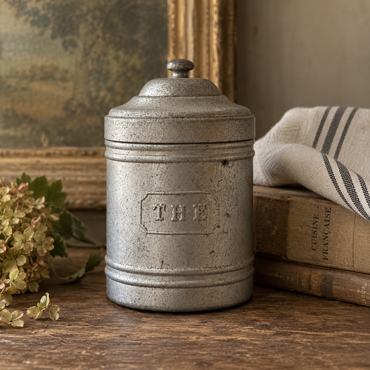 Vintage French “THÉ” Tea Canister