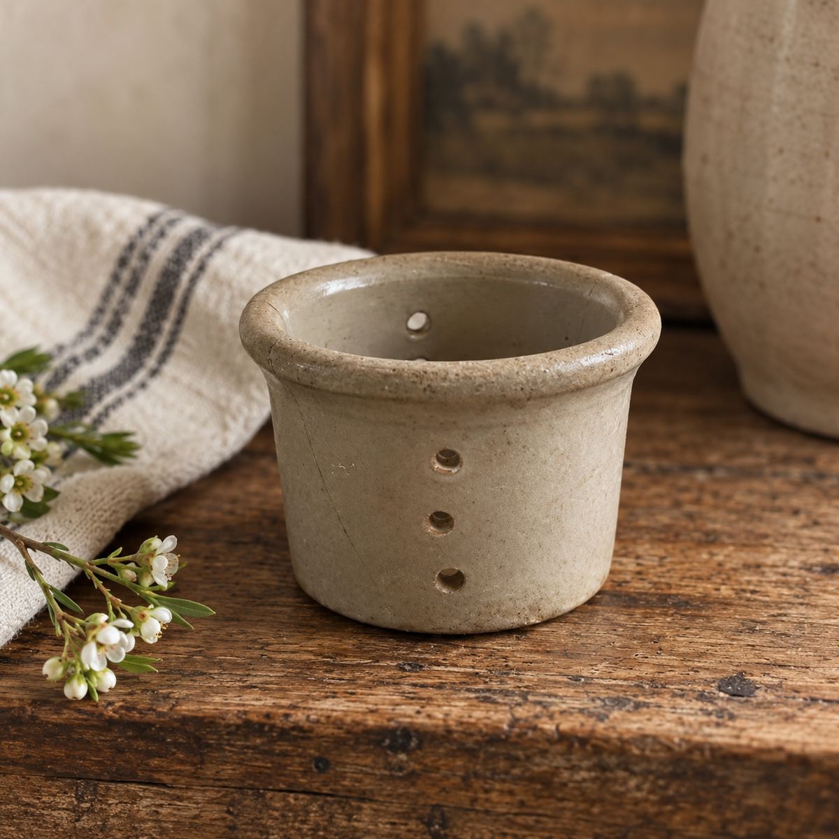 Antique Stoneware Cheese Mould
