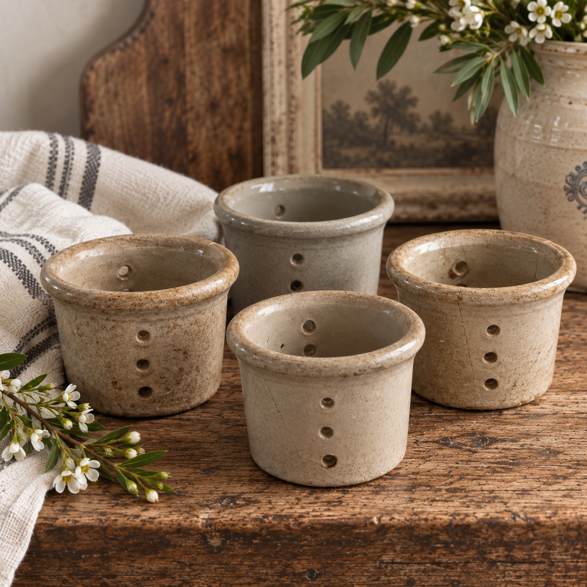 Antique Stoneware Cheese Mould