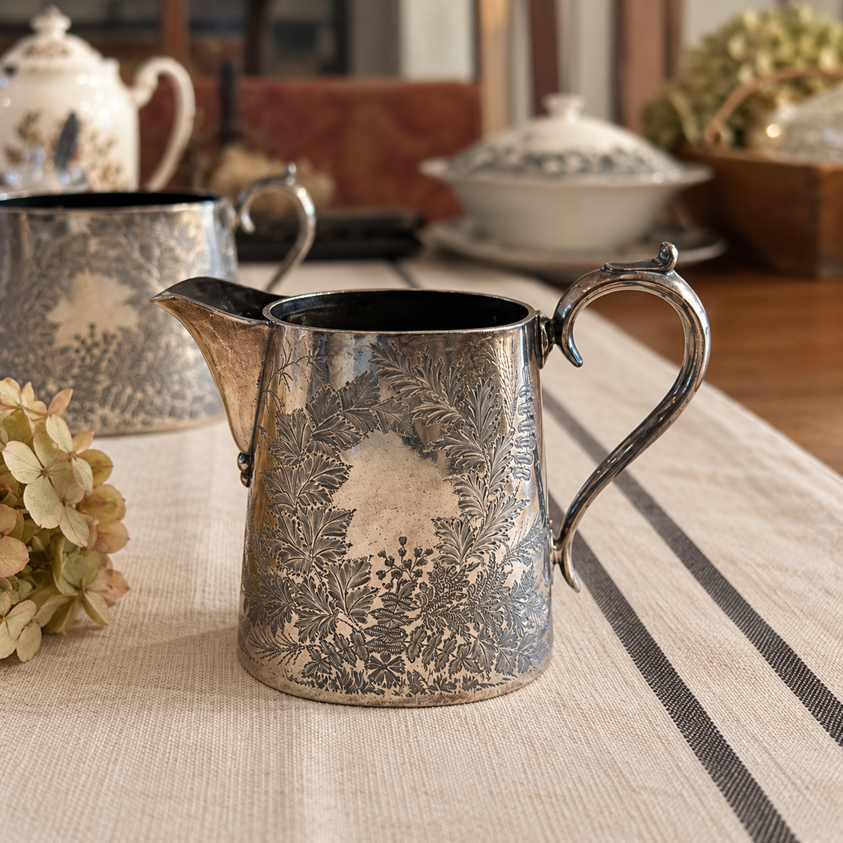 Antique English Lee & Wigfull Silver-Plated Tea Service, c. 1880–1900