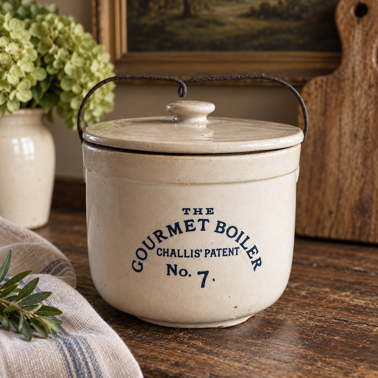 Antique English Challis’ Patent Gourmet Boiler