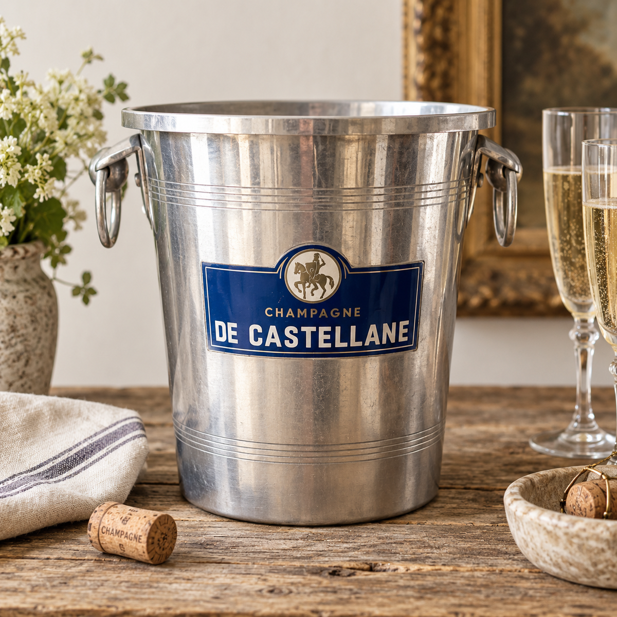 Vintage French Champagne de Castellane Cooler