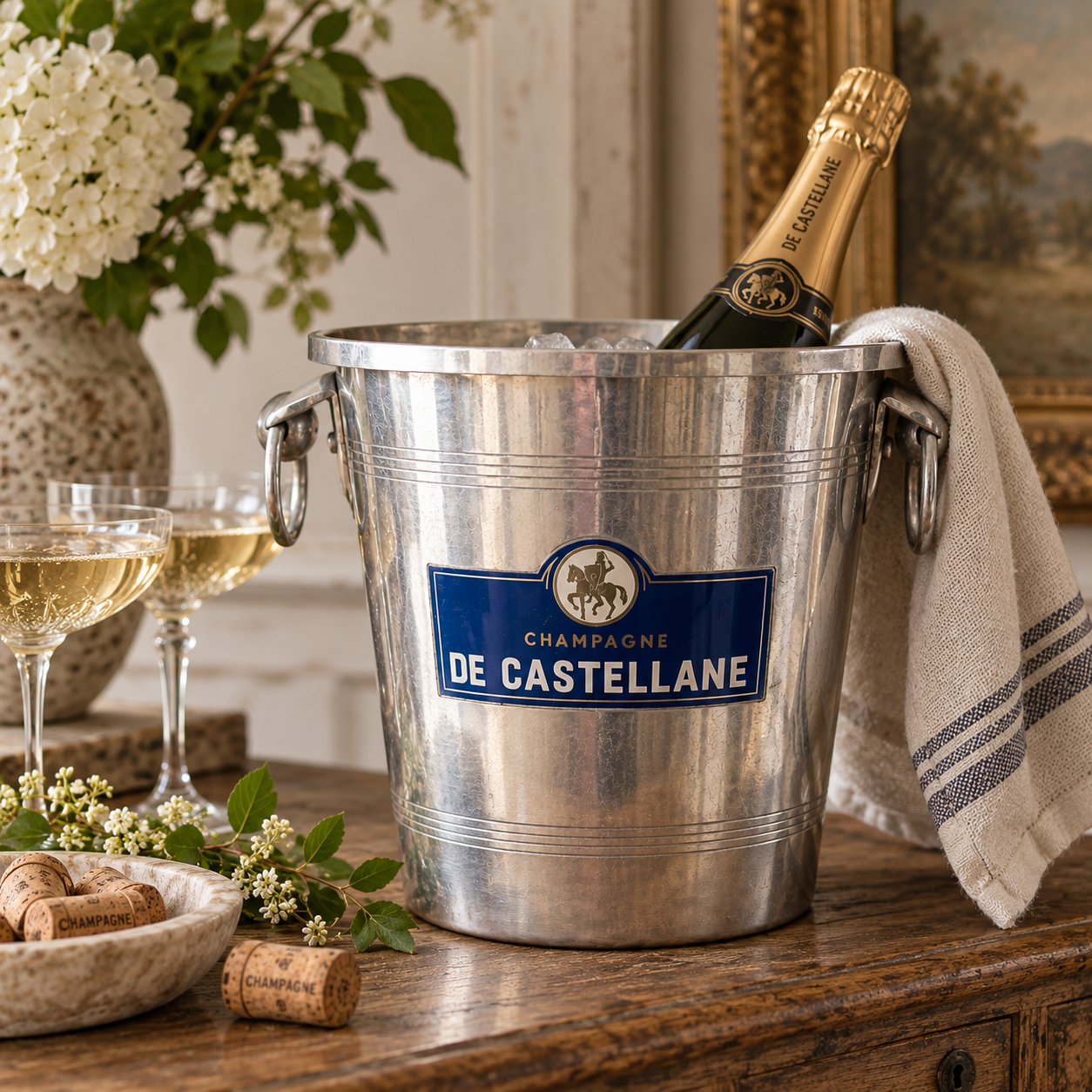 Vintage French Champagne de Castellane Cooler