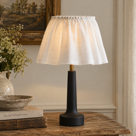 Voltaire Petite Pleated Ruffled Table Lamp