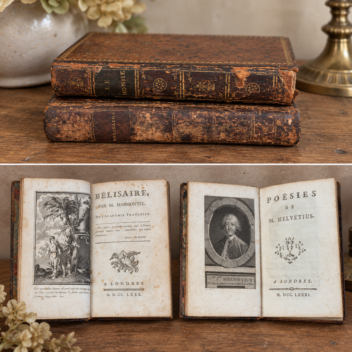 Pair of 18th-Century French Leather-Bound Books | 1780–1781