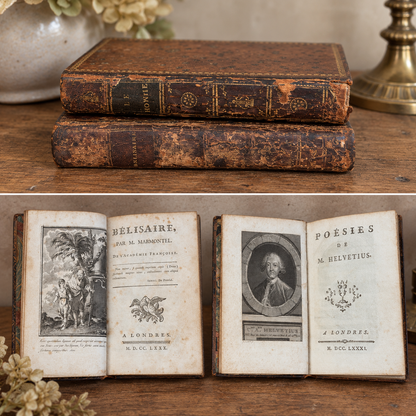 Pair of 18th-Century French Leather-Bound Books | 1780–1781