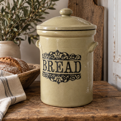 Vintage Moira Pottery Bread Crock