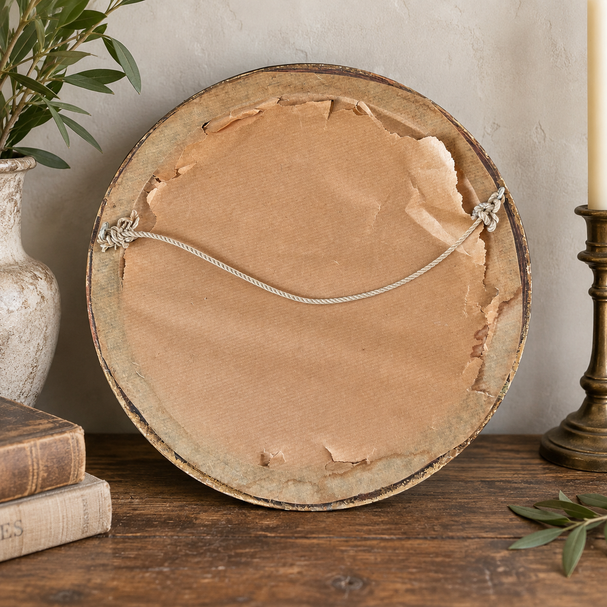 Vintage Florentine-Style Gilt Round Mirror