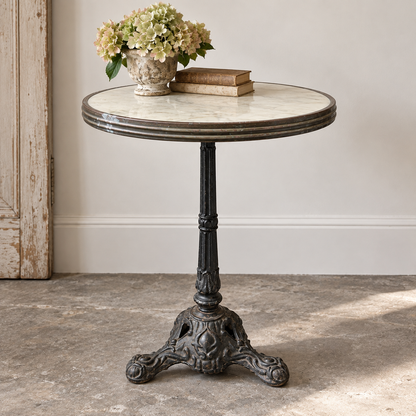 Antique Cast Iron & Marble Bistro Table | c. 1900