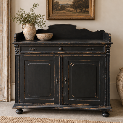 Antique English painted sideboard