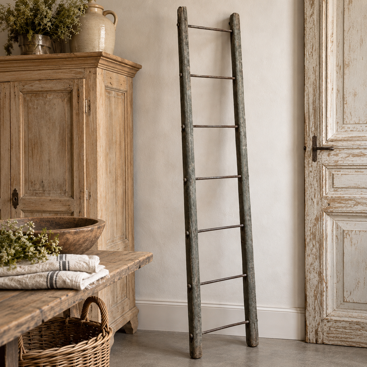 Vintage library ladder