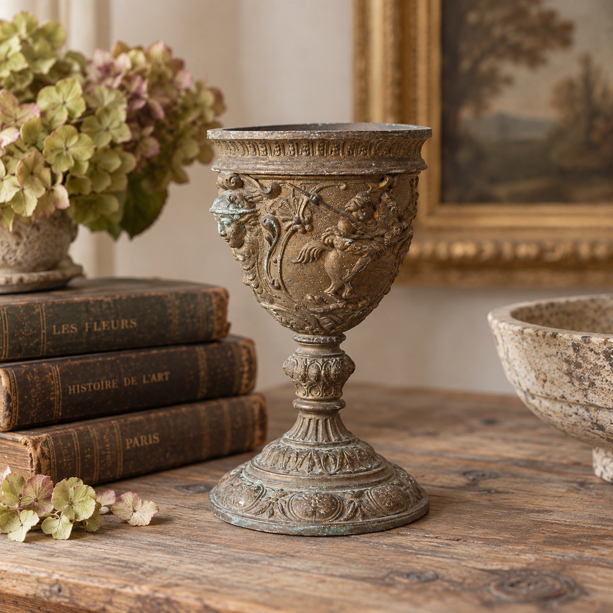 Antique Renaissance Revival Figural Chalice