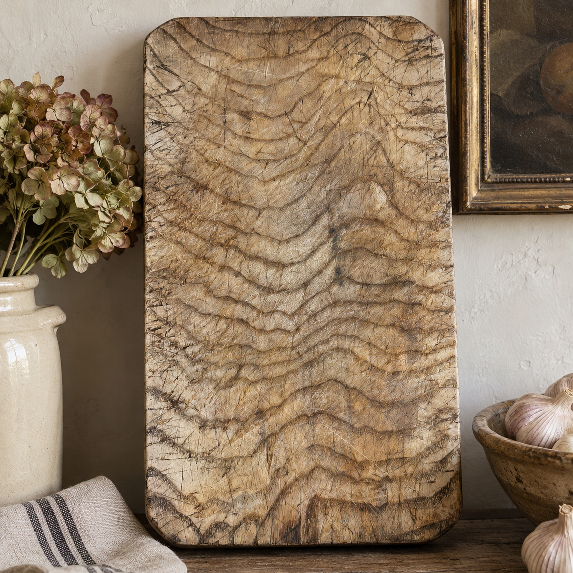 Antique English Beechwood Butcher’s Chopping Block – Circa 1900