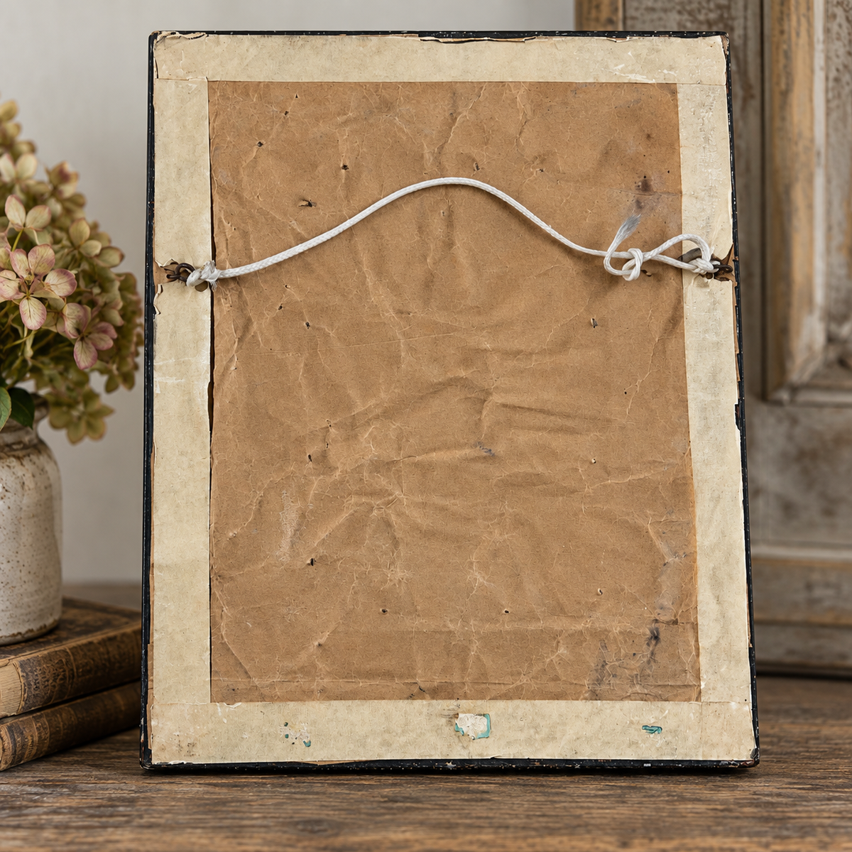 Antique Victorian Ebonized & Gilt Framed Mirror, c. 1880