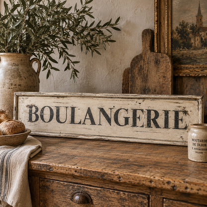 Vintage French Boulangerie Wooden Sign