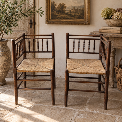 Pair of Antique English Corner Chairs | c. 1880–1900
