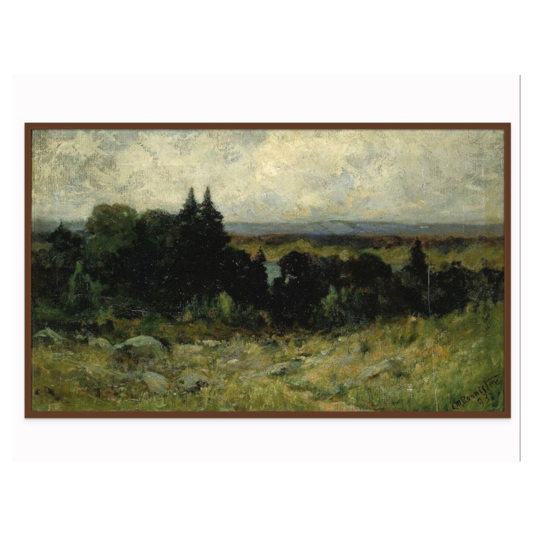 Hidden Pond in the Highlands stretched canvas print unframed