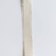 Linen Ribbon - Natural, White, Blue Stripes