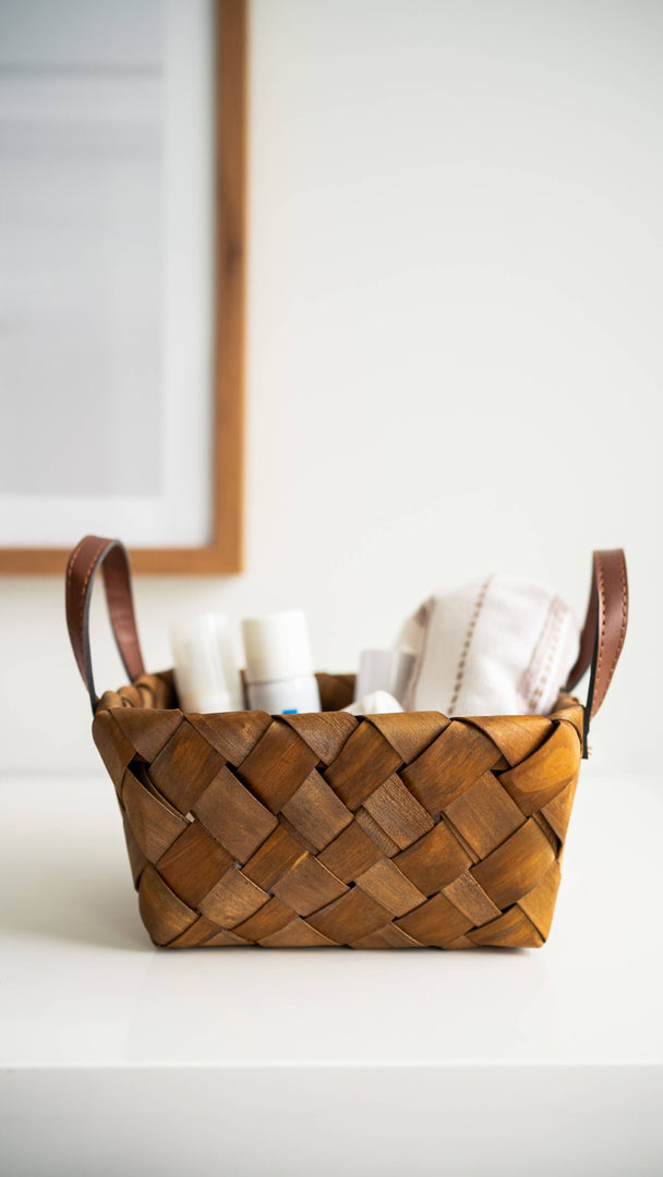 Burnt Wooden Chip Baskets