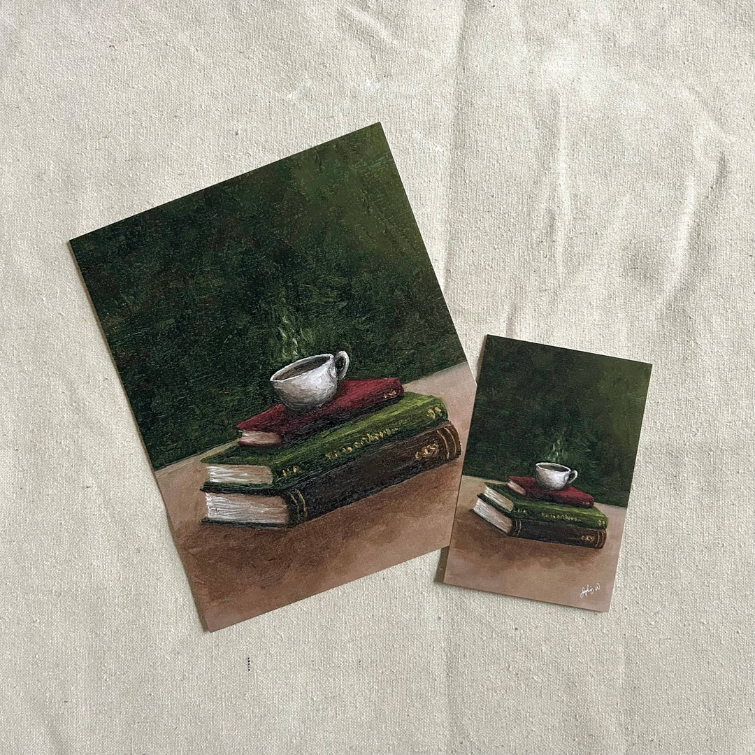 "Between Sips and Stories" Fine Art Print framed