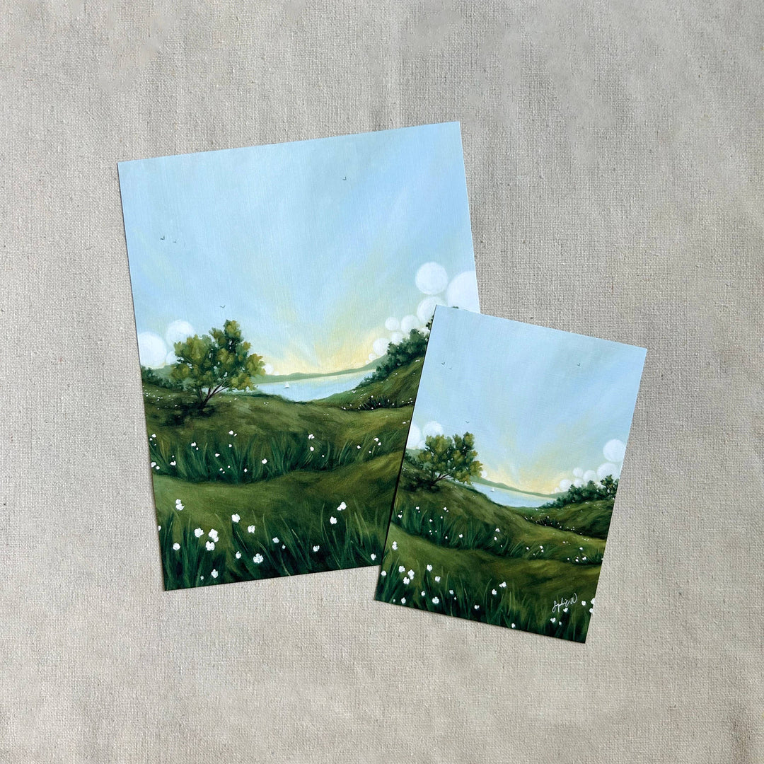 "When the Flowers Faced East" Fine Art Print framed