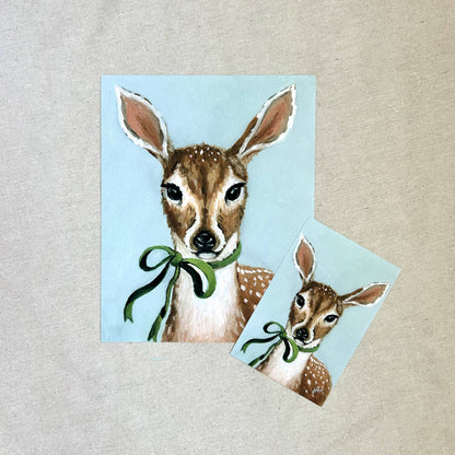 "A Fawn Named Clover" Fine Art Print (framed)