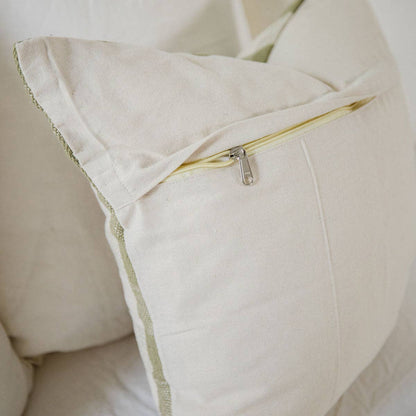 Signature Woven Olive Green Gingham Pillow Cover