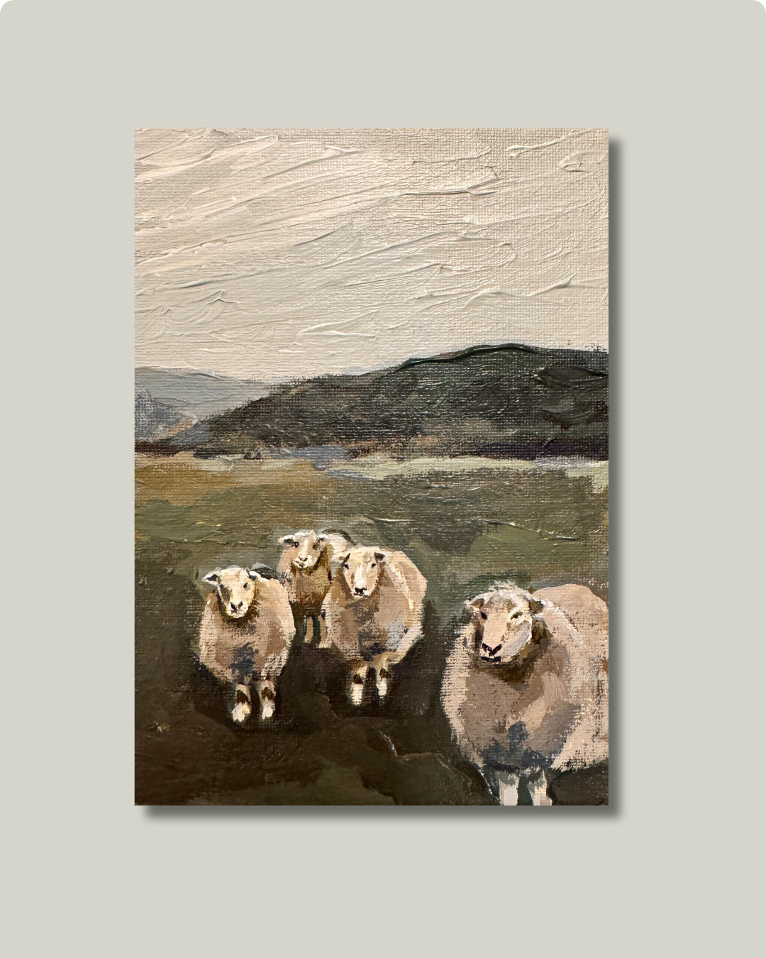 "Field of Sheep" Print (framed)