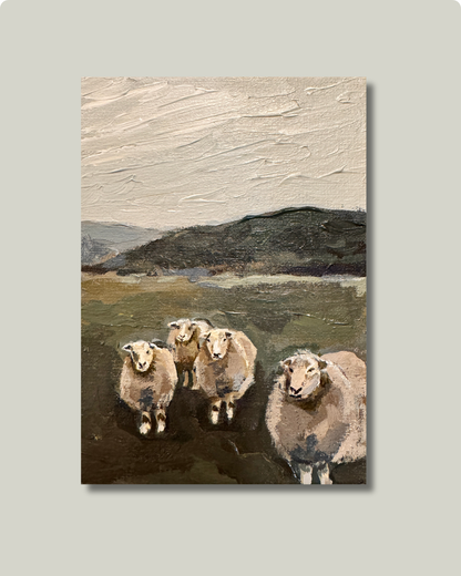 "Field of Sheep" Print (framed)